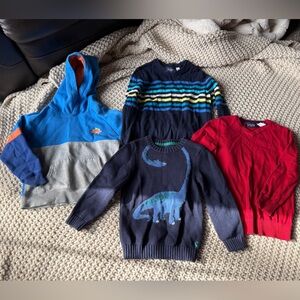 4-item size 5T Boys Clothing Lot— Sweaters and Sweatshirts